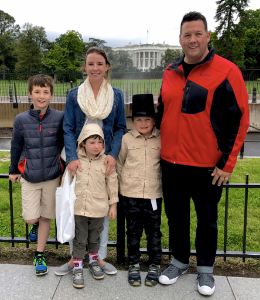 In a Frame Graham Elliot and Allie Elliot with their children Mylo Elliot, Conrad Elliot, and Jedediah Lindsay Elliot.